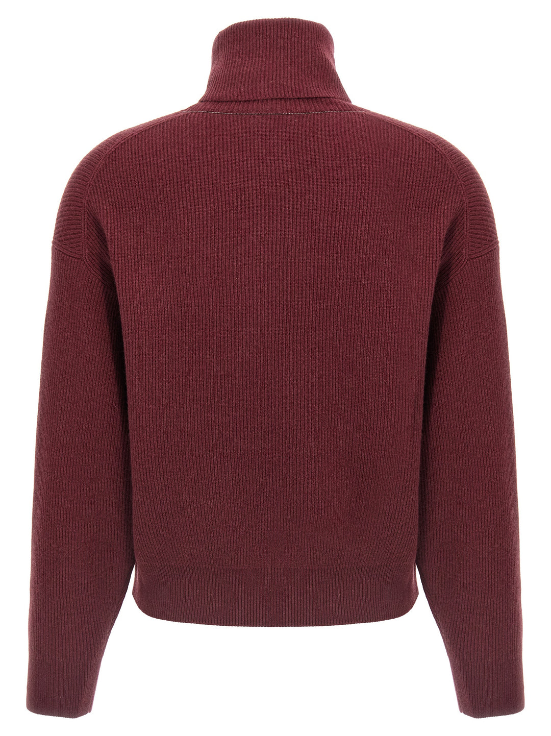 Brunello Cucinelli Ribbed Turtleneck Sweater Sweaters and Cardigans - Bordeaux | 8788de3e186c42053da2c639d0354c235866bb30
