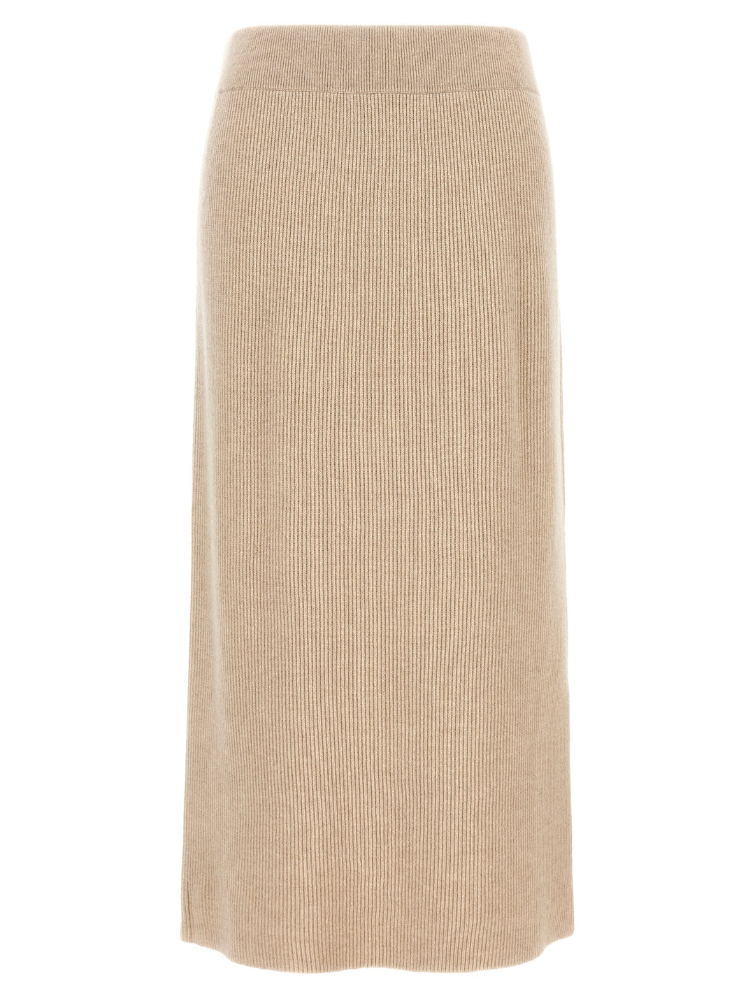 Ribbed Skirt Skirts Beige