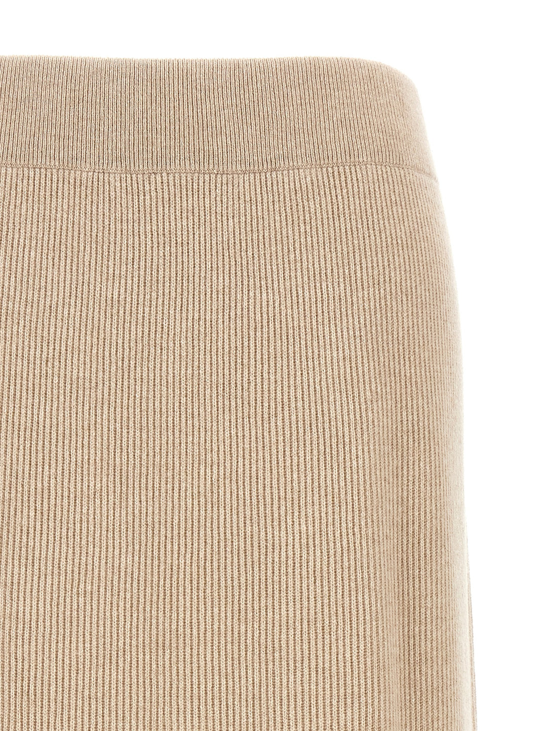 Ribbed Skirt Skirts Beige