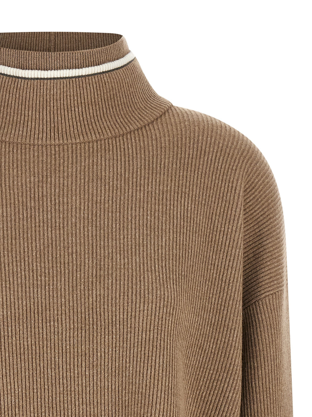Brunello Cucinelli Double Layer Sweater Sweaters and Cardigans - Brown | 6a0d18e24610e07654dec310acbb2aa2c08d1007