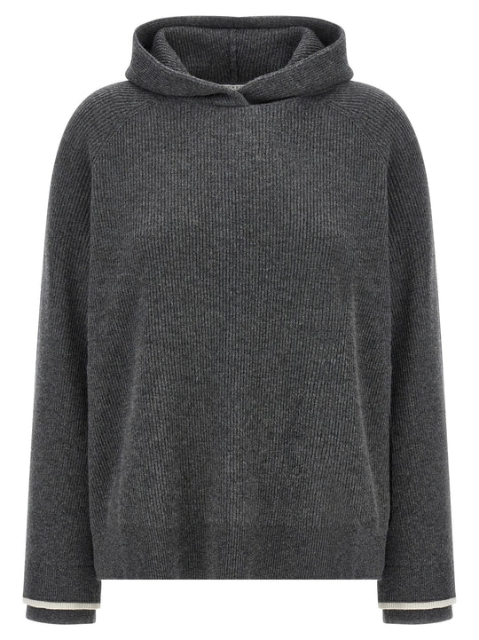 Hooded Sweater Sweaters And Cardigans Gray