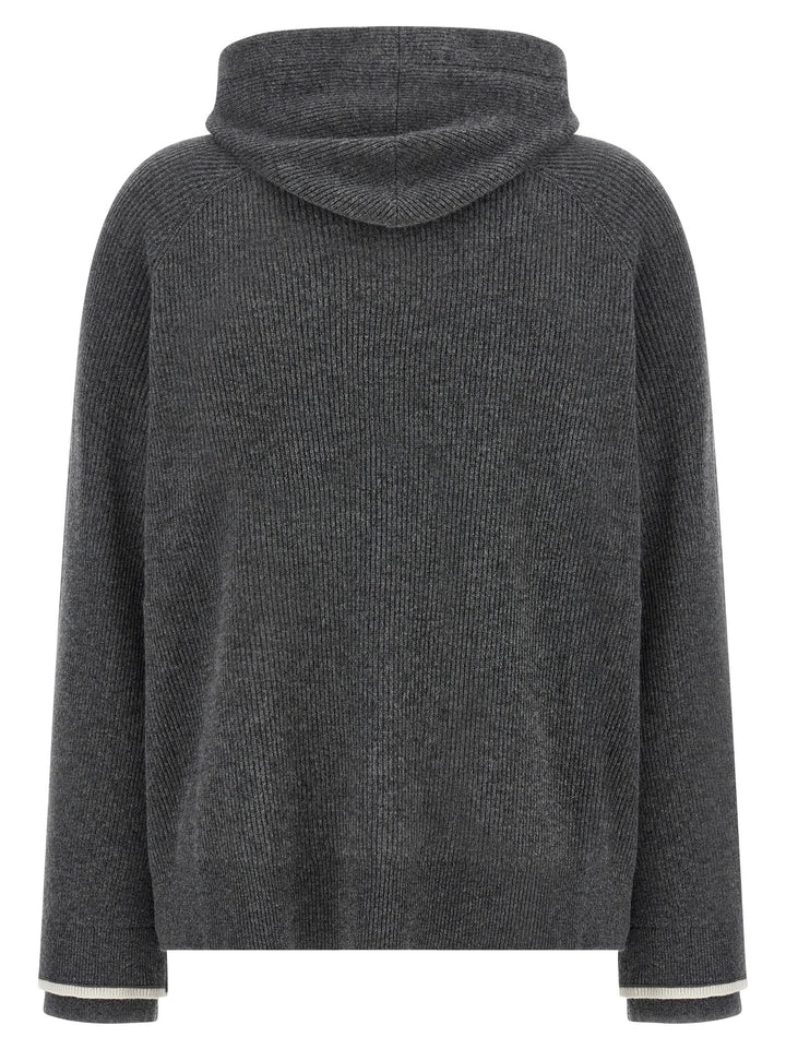 Brunello Cucinelli Hooded Sweater Sweaters and Cardigans - Gray | c44f52f6875fc775fbcb10c6315b254b8f82f405