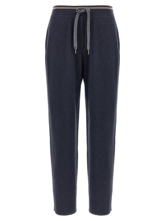 English Ribbed Trousers Pants Blue