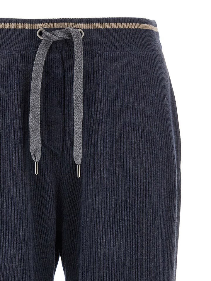 Brunello Cucinelli English Ribbed Trousers Pants - Blue | 6bfad42159379139fd1cf0b60ee4435db6cbcdb2