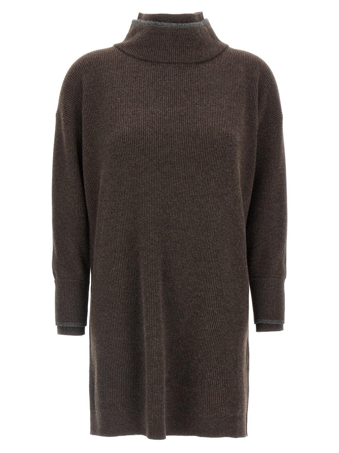 Brunello Cucinelli Double Layer Dress Dresses - Brown | 5566cfd0dc2cb634a0a57b989e47754b0691f21d