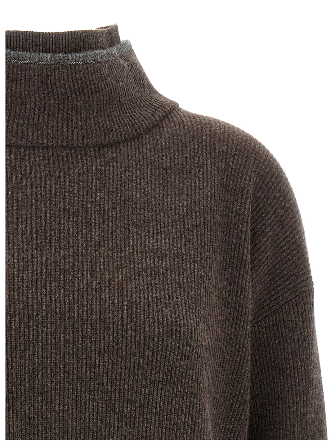 Brunello Cucinelli Double Layer Dress Dresses - Brown | 356464255ebcc228789879f2bf7986a2353aaf83