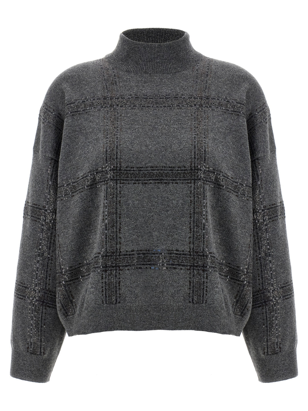 Brunello Cucinelli Turtle-Neck Sweater Sweaters and Cardigans - Gray | 35daf2e4bab8d769ce62fbfae9904ec9a7cb9f02