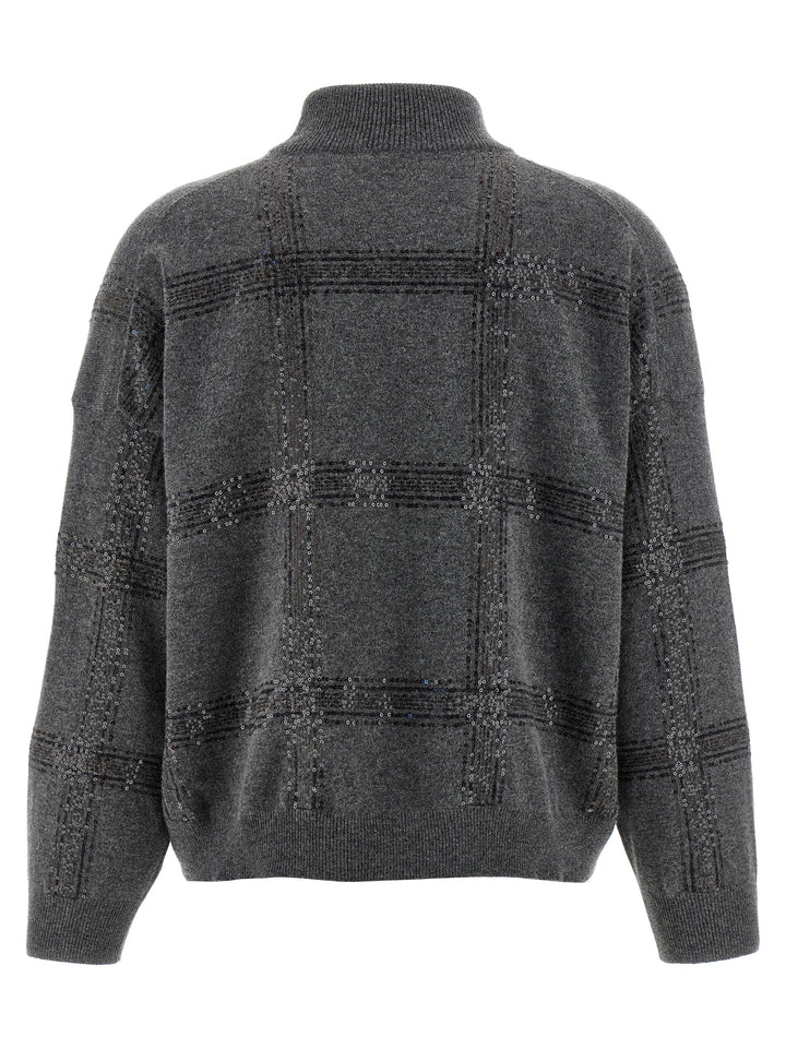 Brunello Cucinelli Turtle-Neck Sweater Sweaters and Cardigans - Gray | 0580a8bf88f2132cf6f881c5c317e9503018a2ce