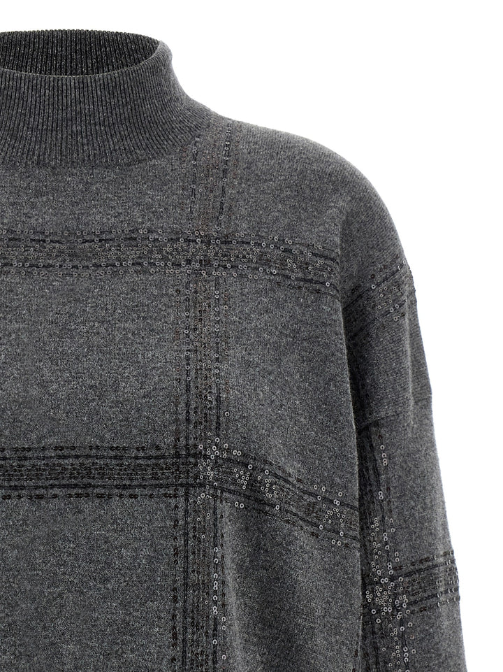 Brunello Cucinelli Turtle-Neck Sweater Sweaters and Cardigans - Gray | 32b05839212567b510628dbd37dc2bb31c9018e0