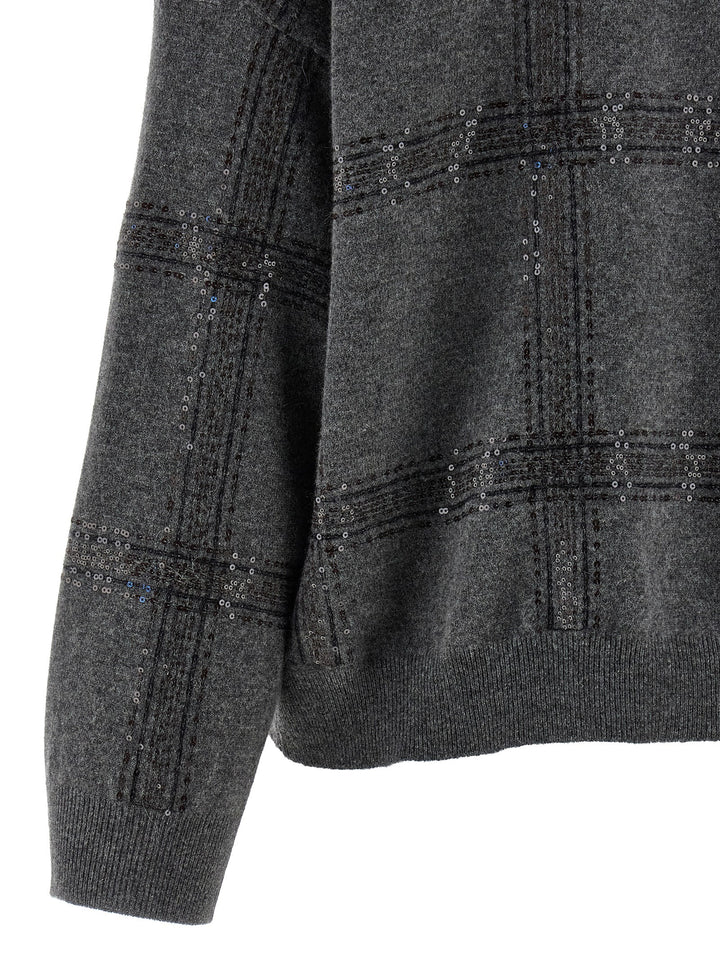 Brunello Cucinelli Turtle-Neck Sweater Sweaters and Cardigans - Gray | bb9124429f646158e6a7ac84c4d68ee8afeebe29