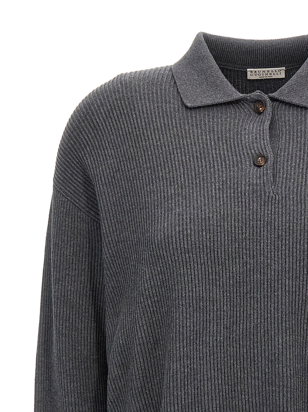 Polo Jersey Sweater, Cardigans Gray