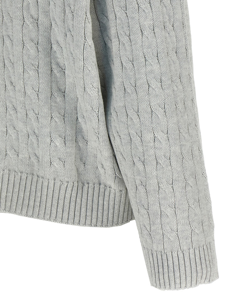 Brunello Cucinelli Cotton Cable Knit Sweater Sweaters and Cardigans - Gray | 456a59ca8dce14ab6ea9773f0cb53cc80240b441