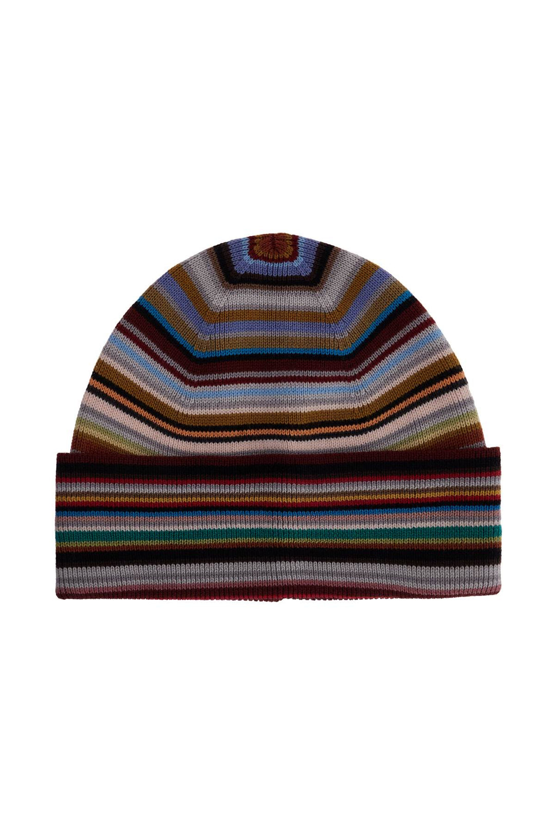 Cappello Beanie In Lana Vergine Signature Stripe