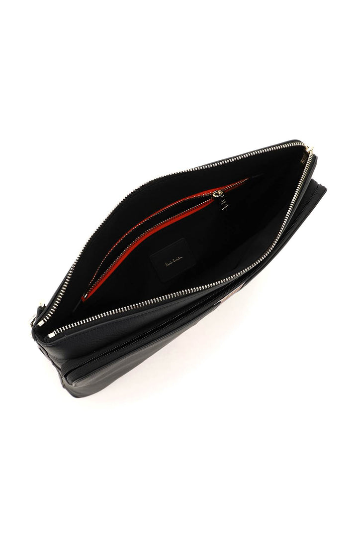 Signture Stripe Leather Pouch