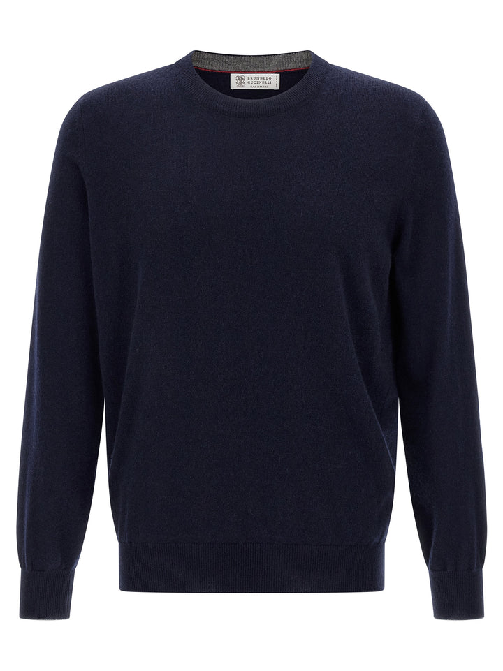 Brunello Cucinelli Cashmere Sweater Sweaters and Cardigans - Blue | e68624f3462e545201b417ccb9b629696f0d7ac4