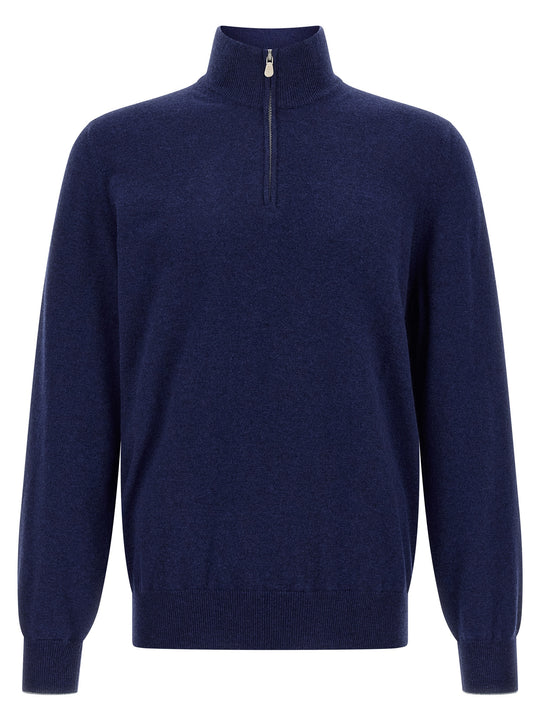Half-Zip Sweater Sweaters And Cardigans Blue