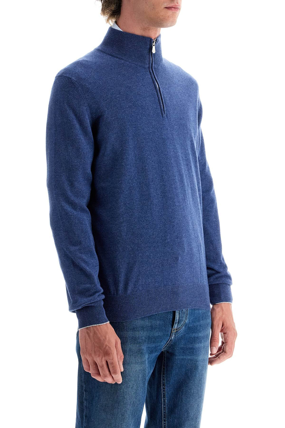 Pullover A Collo Alto In Cashmere