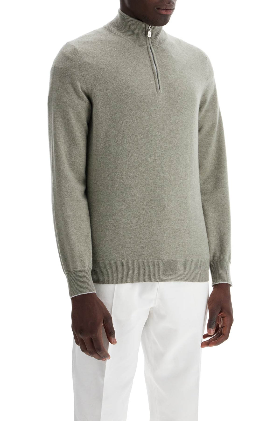 Pullover A Collo Alto In Cashmere