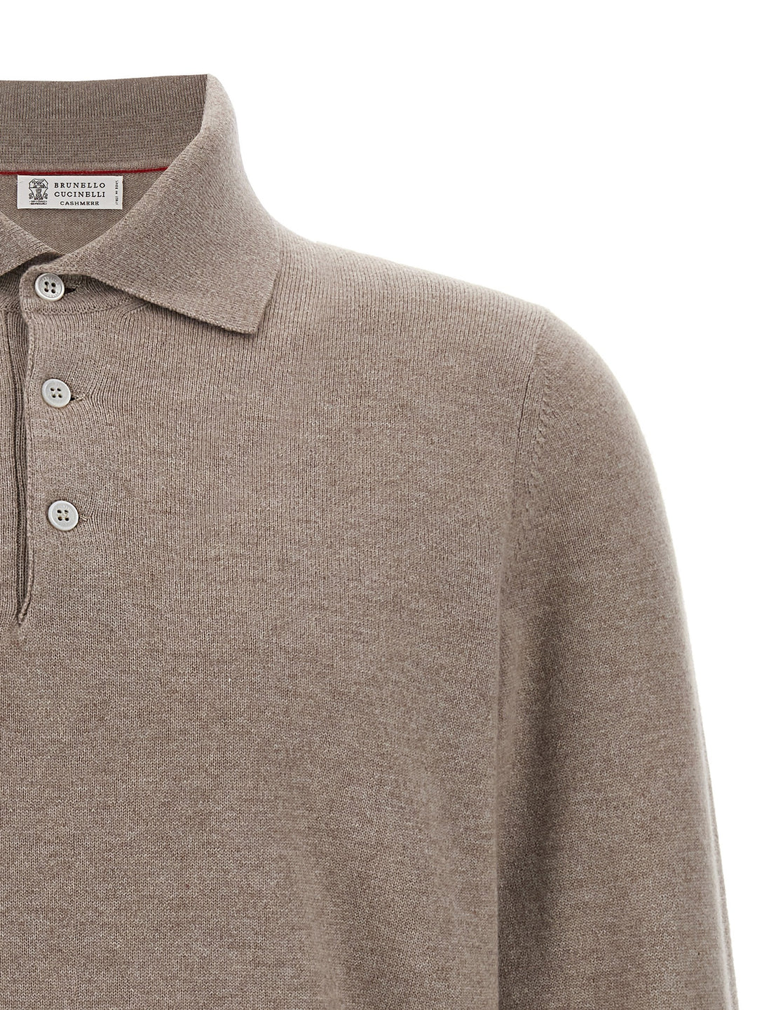 Brunello Cucinelli Cashmere  Shirt Polo - Beige | e95625a9386c6f92998c0def8a4545bf5b6968d4