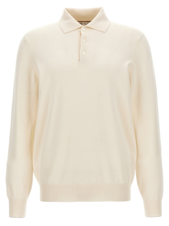 Cashmere Shirt Polo White