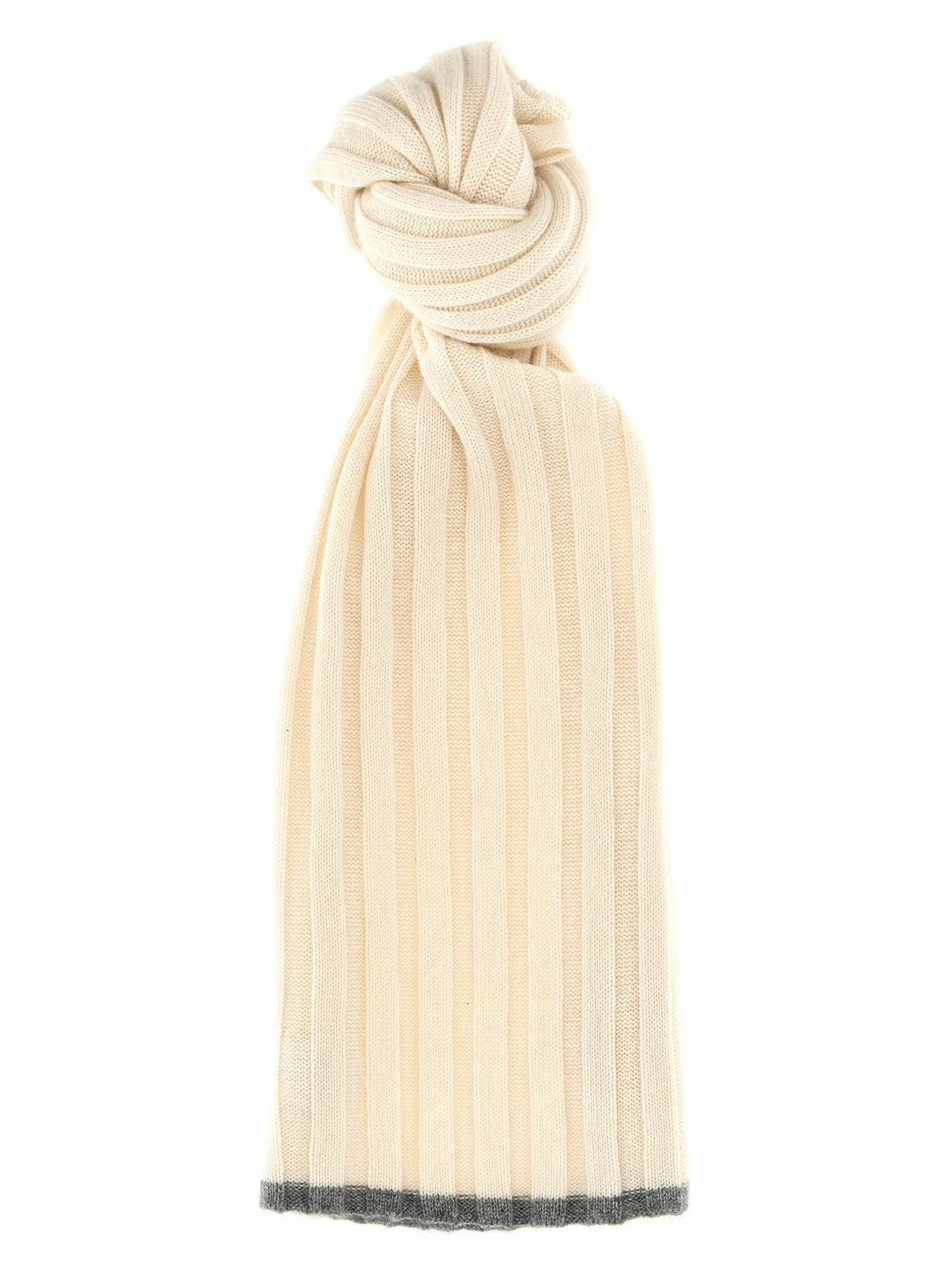 Ribbed Scarf Scarves, Foulards White