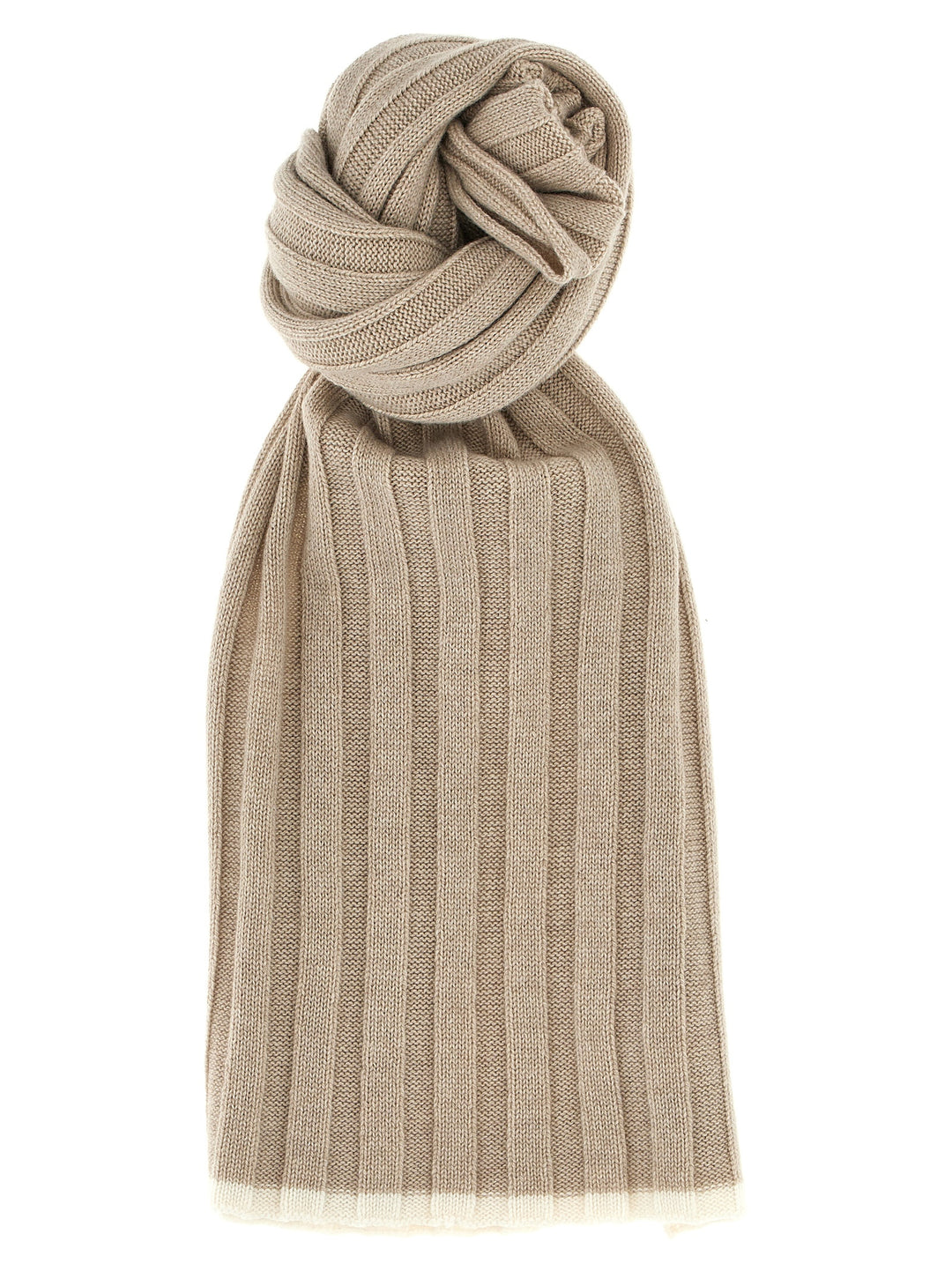 Ribbed Scarf Scarves, Foulards Beige