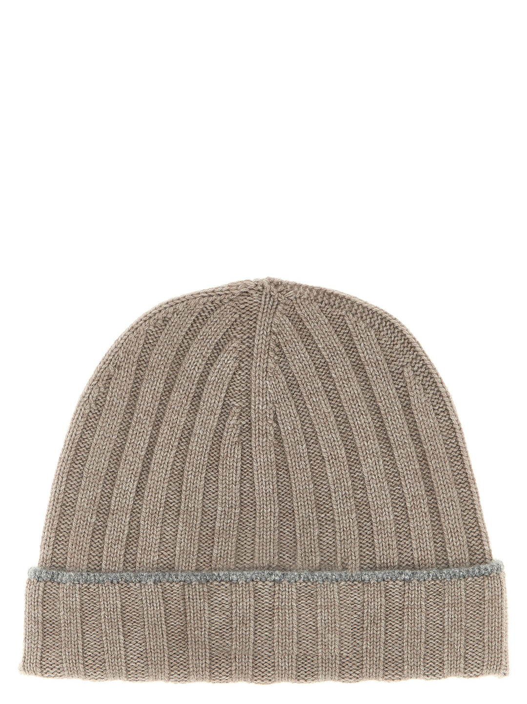 Brunello Cucinelli Cashmere Turn-Up Beanie Hats - Beige | 0a1d1c0f4d38a0a6ed8ac159cf81185f61fe9972