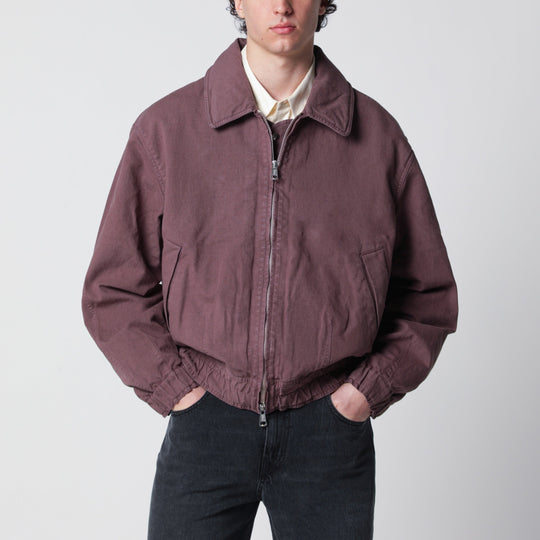 Command Jacket In Pink Cotton And Linen Blend