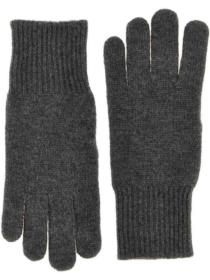 Suede Detail Gloves Multicolor