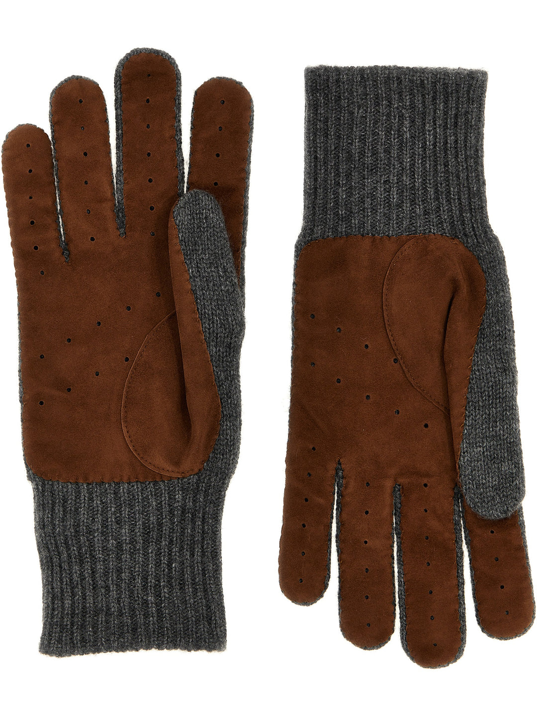 Suede Detail Gloves Multicolor