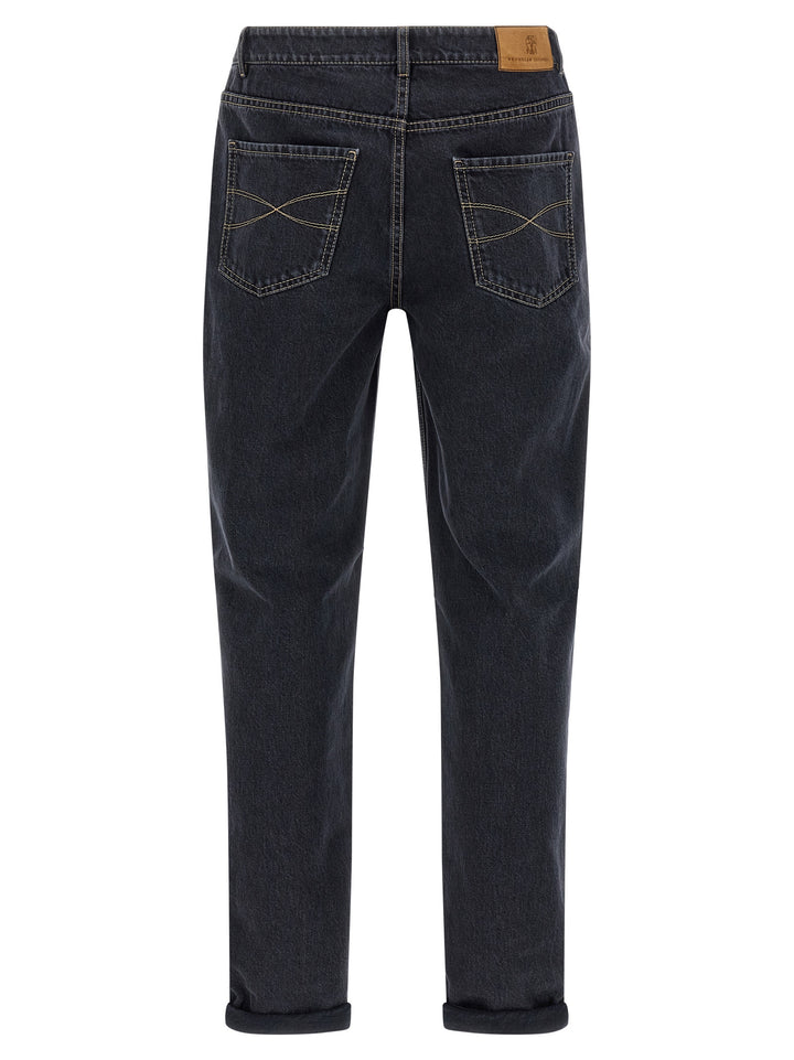 Brunello Cucinelli Garment-Dyed Jeans - Gray | 4a8b7aac6cf55e5d6a05e2df8ccf383d0c8d205b