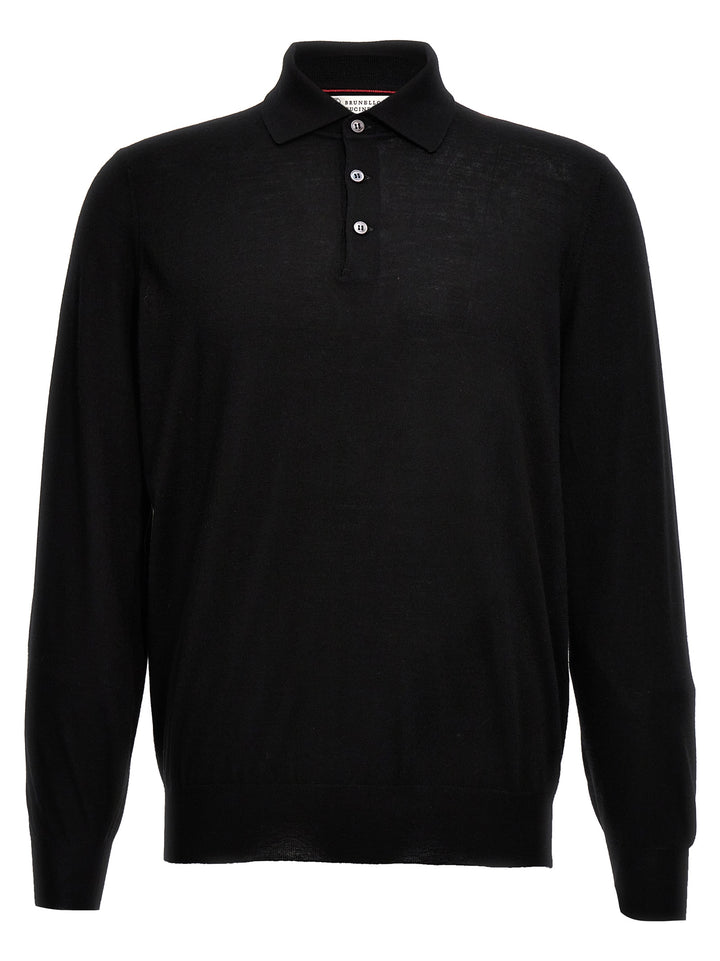 Knitted  Shirt Polo Black