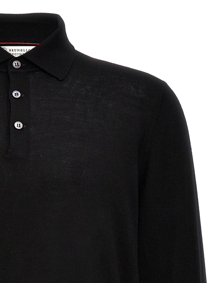 Knitted  Shirt Polo Black