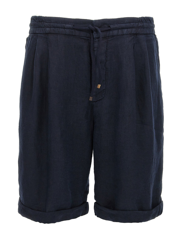 Linen Bermuda Shorts Bermuda, Short Blue