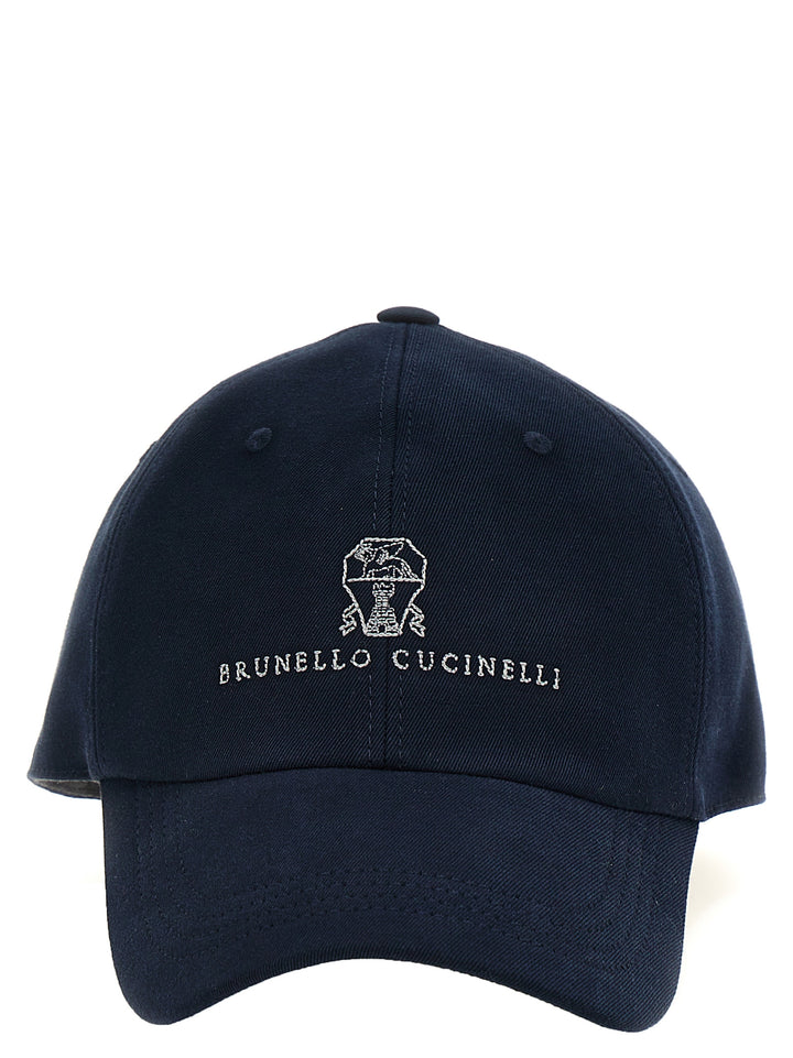 Logo Embroidery Cap Hats Blue