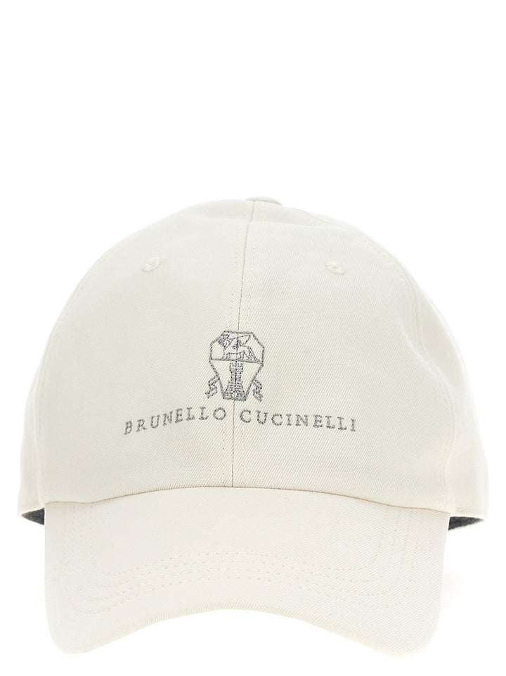 Logo Embroidery Cap Hats White