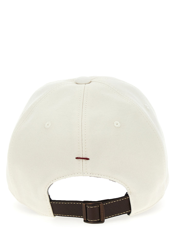 Logo Embroidery Cap Hats White