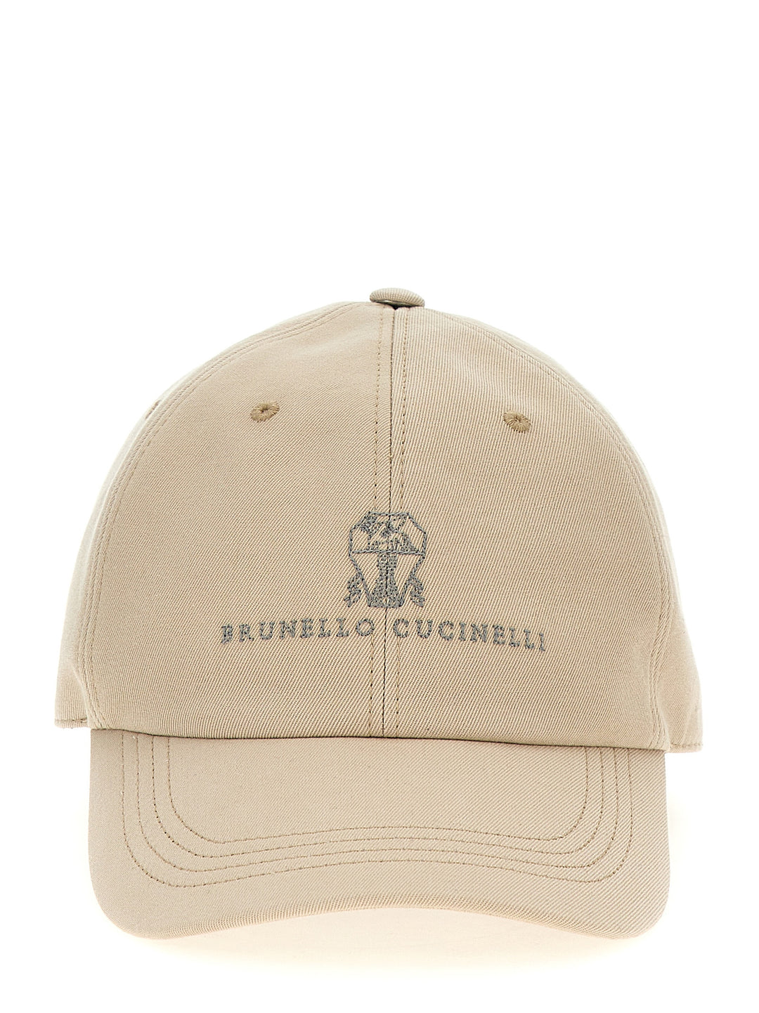 Logo Embroidery Cap Hats Beige