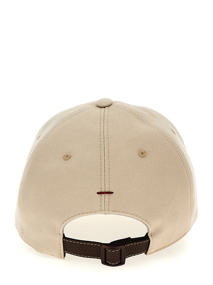 Logo Embroidery Cap Hats Beige