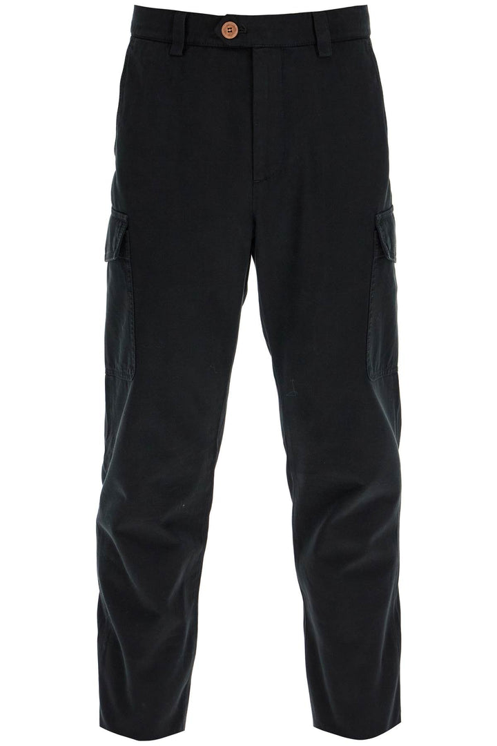 Pantaloni In Gabardina Leisure Fit