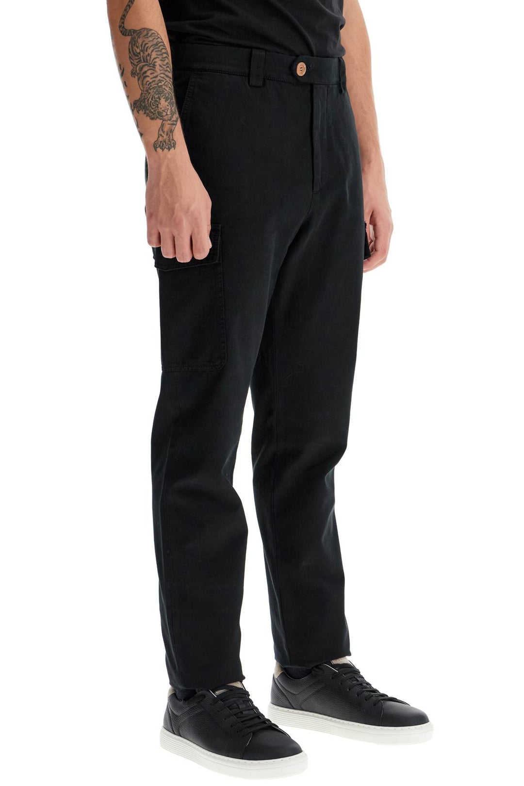 Pantaloni In Gabardina Leisure Fit