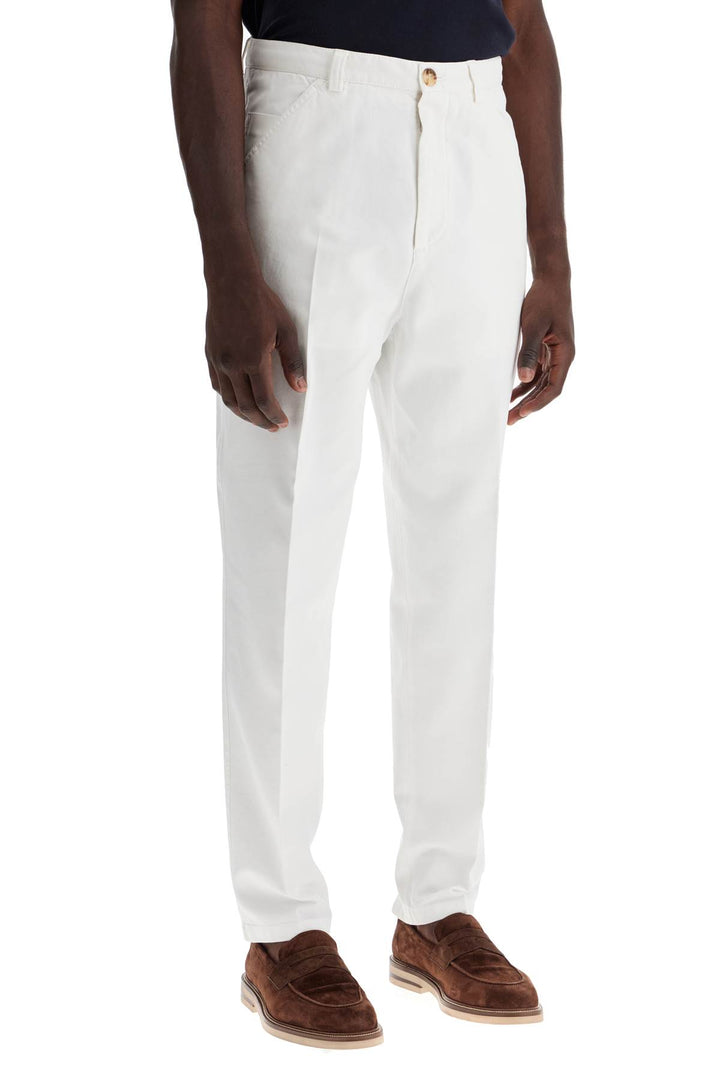 Twill Gabardine Trousers With Garment