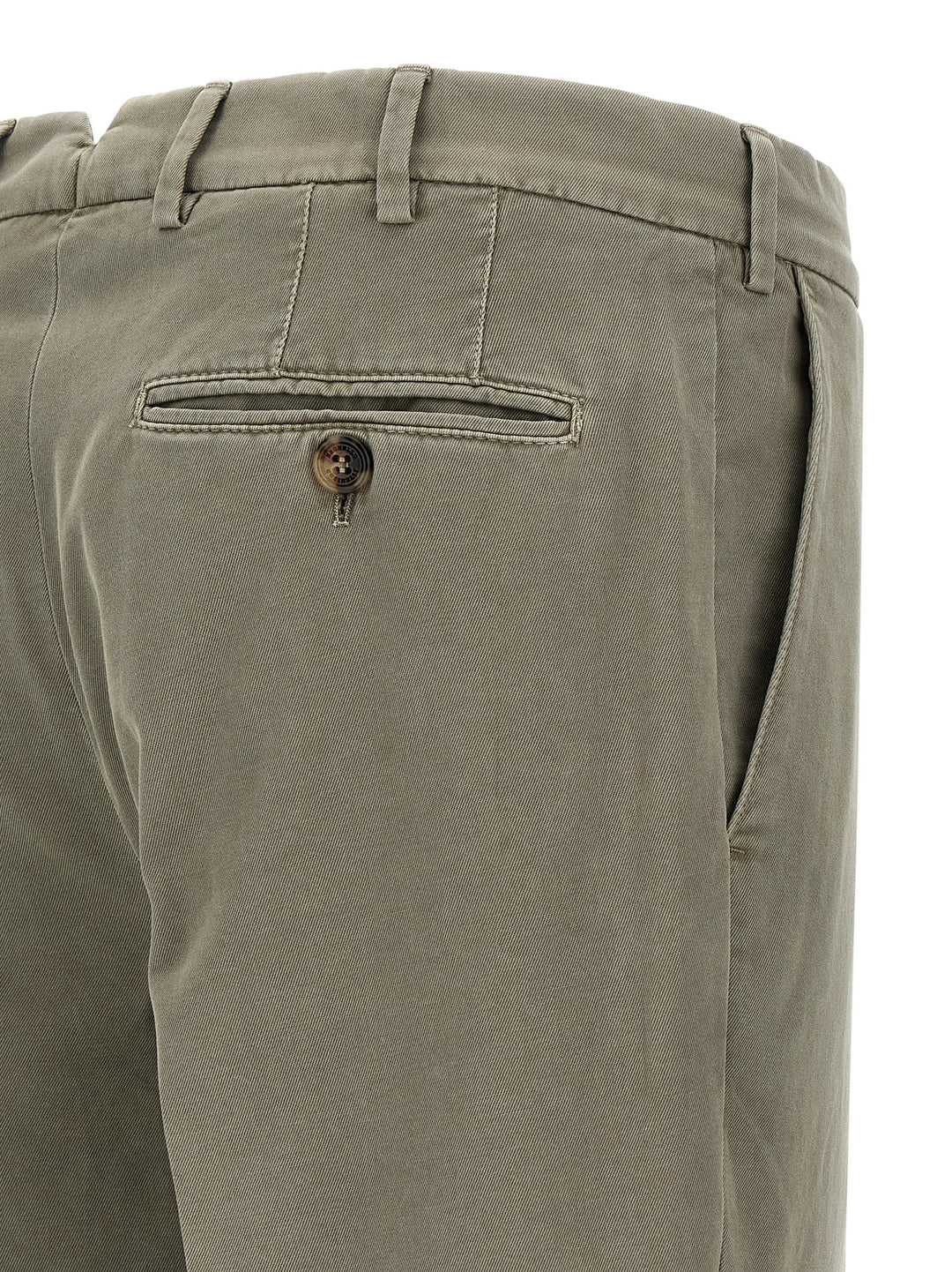 Brunello Cucinelli Cotton Trousers Pants - Green | f3a2a93bf54aa9bfaa6ba7cad6a7eccd02f1bfa5