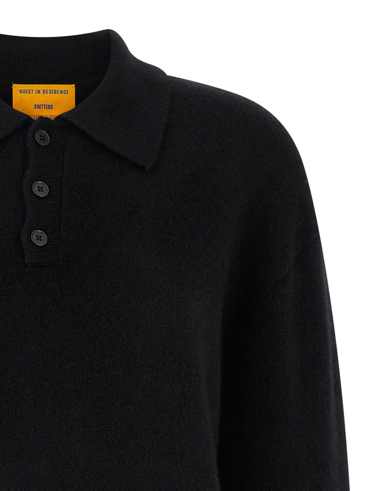 Guest In Residence Allday Polo - Black | ad26527841f9e1755528ac40cf7793f77cea080a