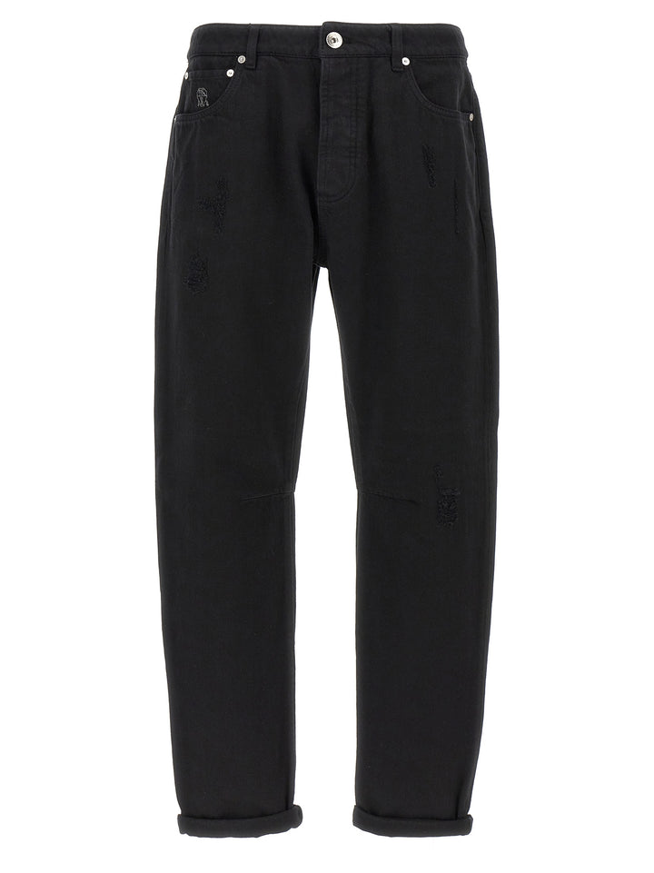 Dyed Jeans Pants Black