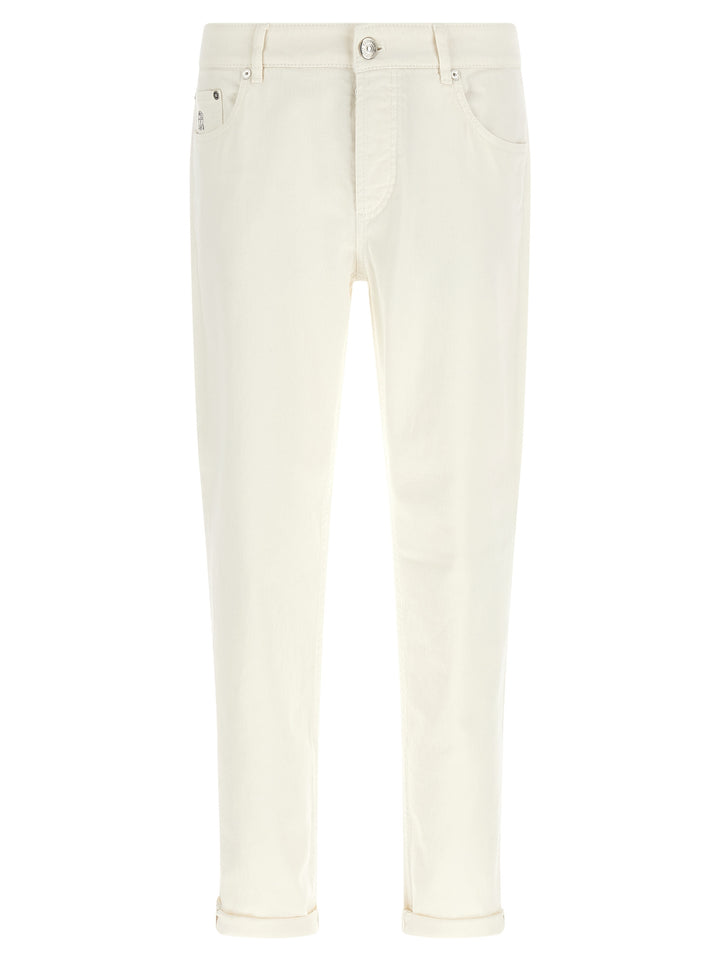 Brunello Cucinelli Traditional Fit Jeans - White | a275841431f3cbe6992a63676904807665f3c300