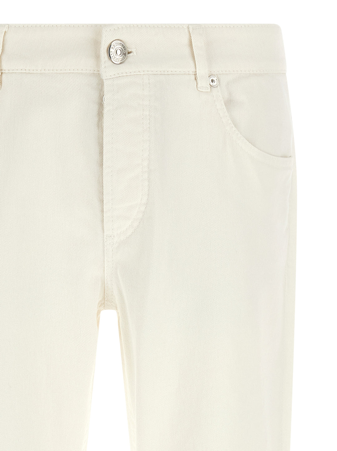 Brunello Cucinelli Traditional Fit Jeans - White | e0ea26a5ff65f01337e27d4b16842a007516110f