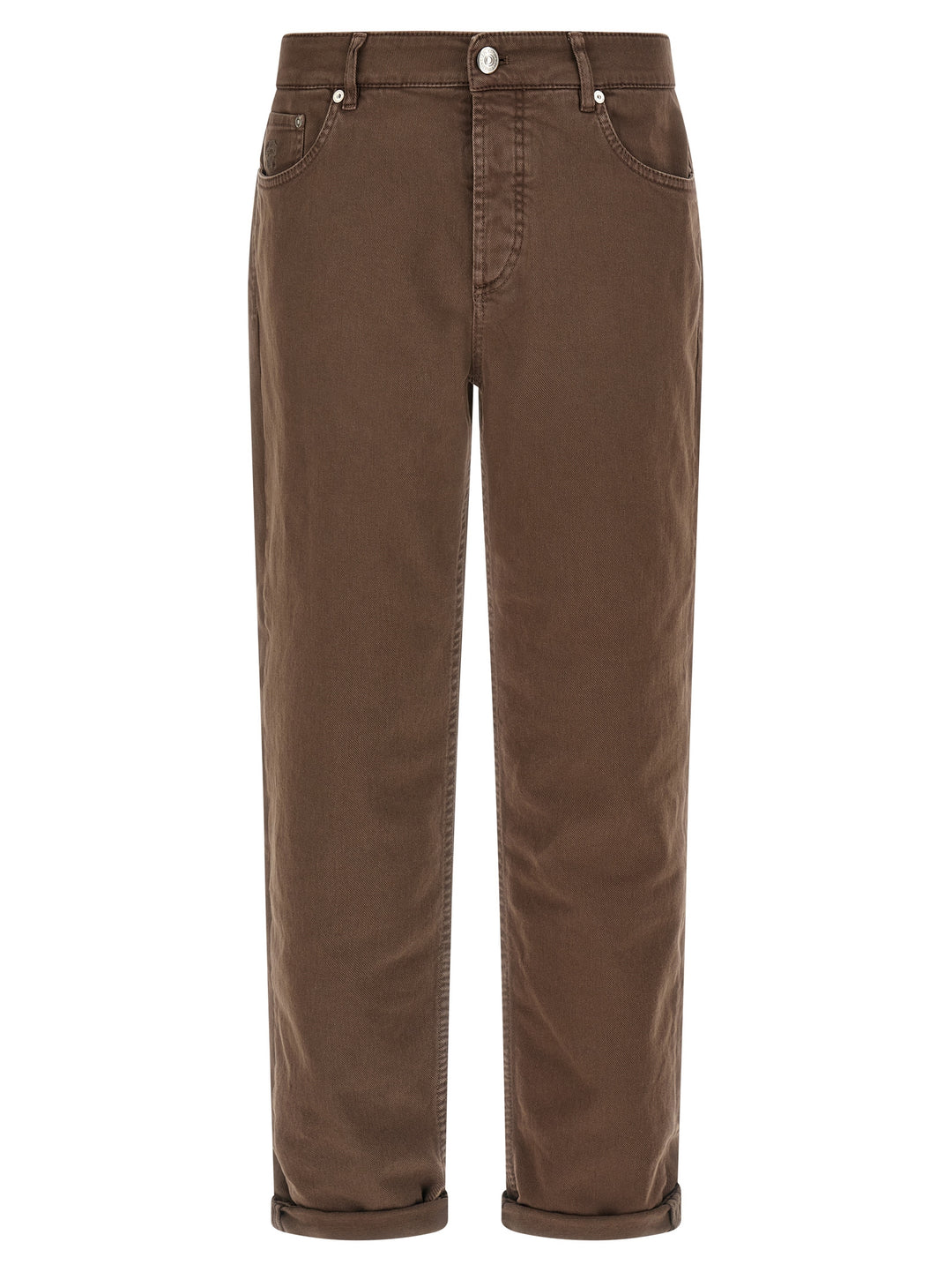 Brunello Cucinelli Garment-Dyed Jeans - Brown | 2f272b3b03ec176cc06eabcffce9cea849c1cee8