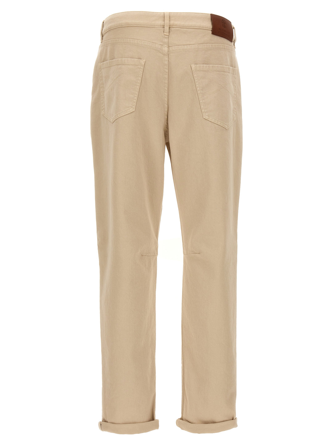 Denim Leisure Fit Pants Beige