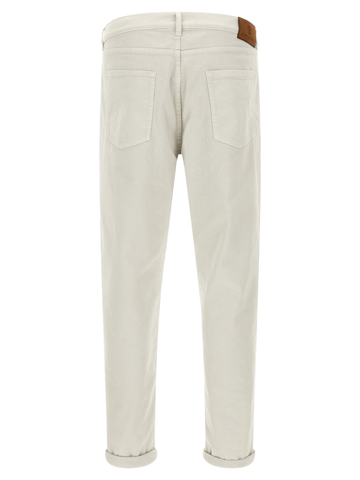 Brunello Cucinelli Garment-Dyed Denim Jeans - Gray | f9f6f312ab1b46c62f862ed92d74e35b5a6bab27